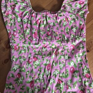 Floral Pink Pin Up Top